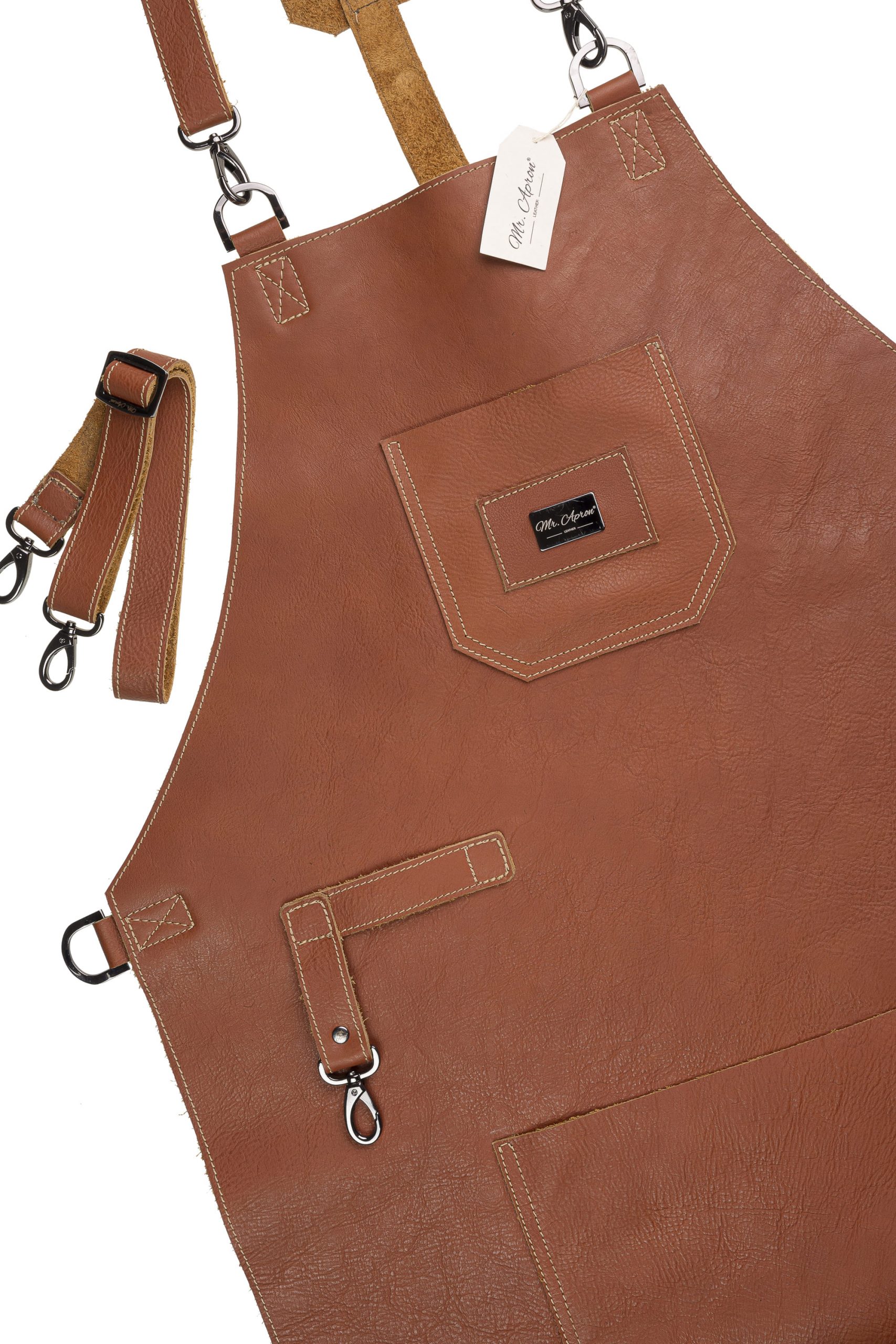 Delantal de Cuero Premium Miel - Imagen 2