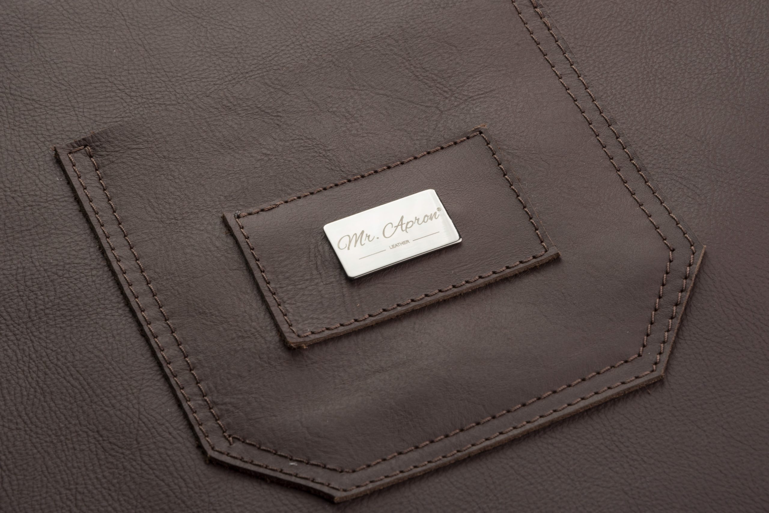 Delantal de Cuero Premium Café - Imagen 4