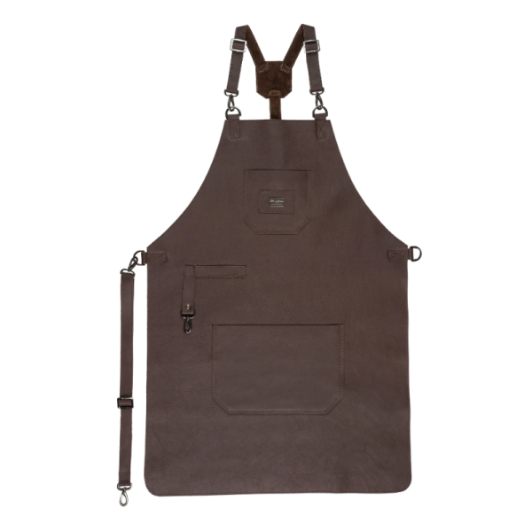 Delantal de Cuero Premium Café